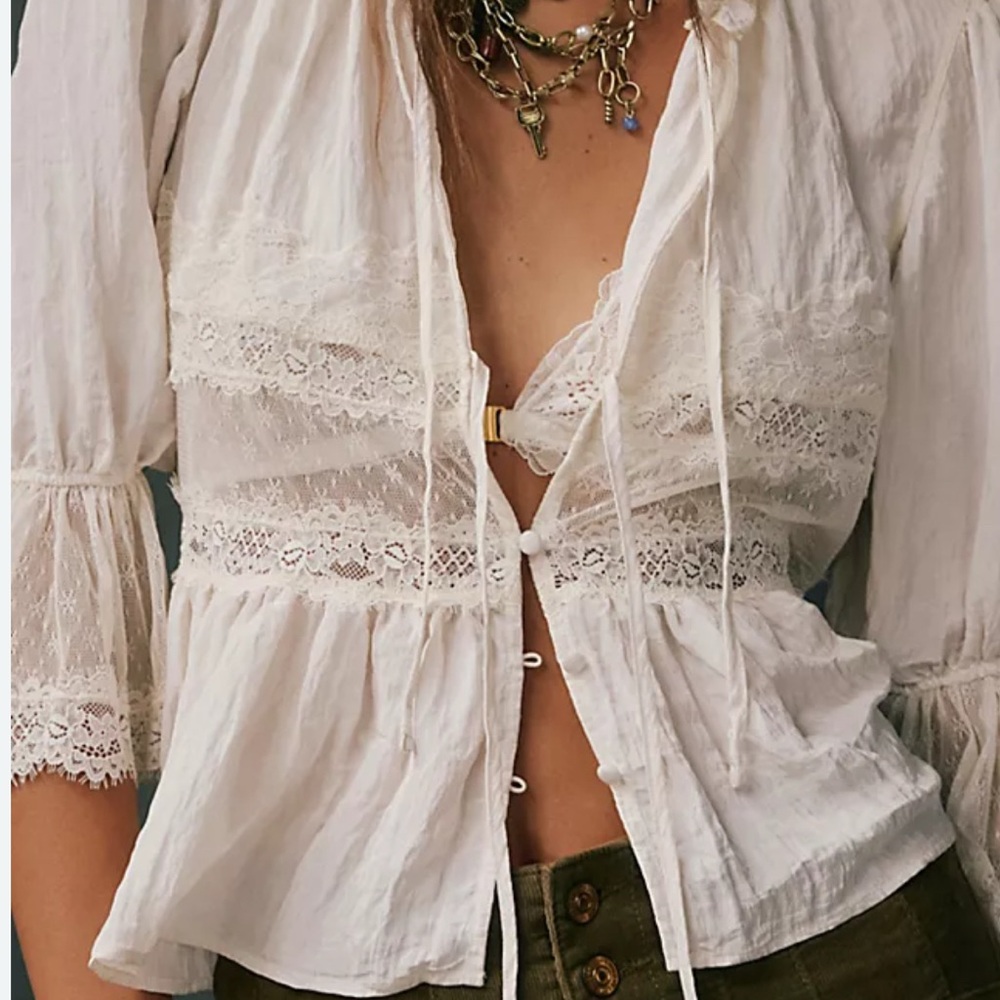 Free People forever young Peasant Blouse